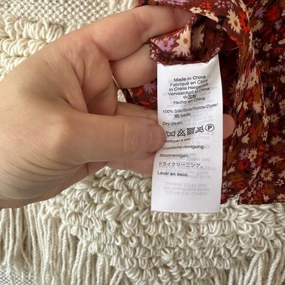 Madewell Silk Button Sleeve Top - Picture 4 of 10